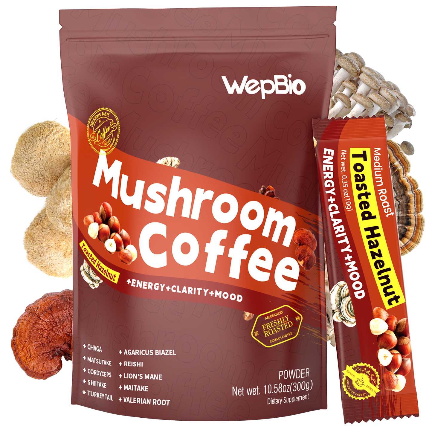 Wepbio 11 in 1 Instant Mushroom Coffee-vanilla