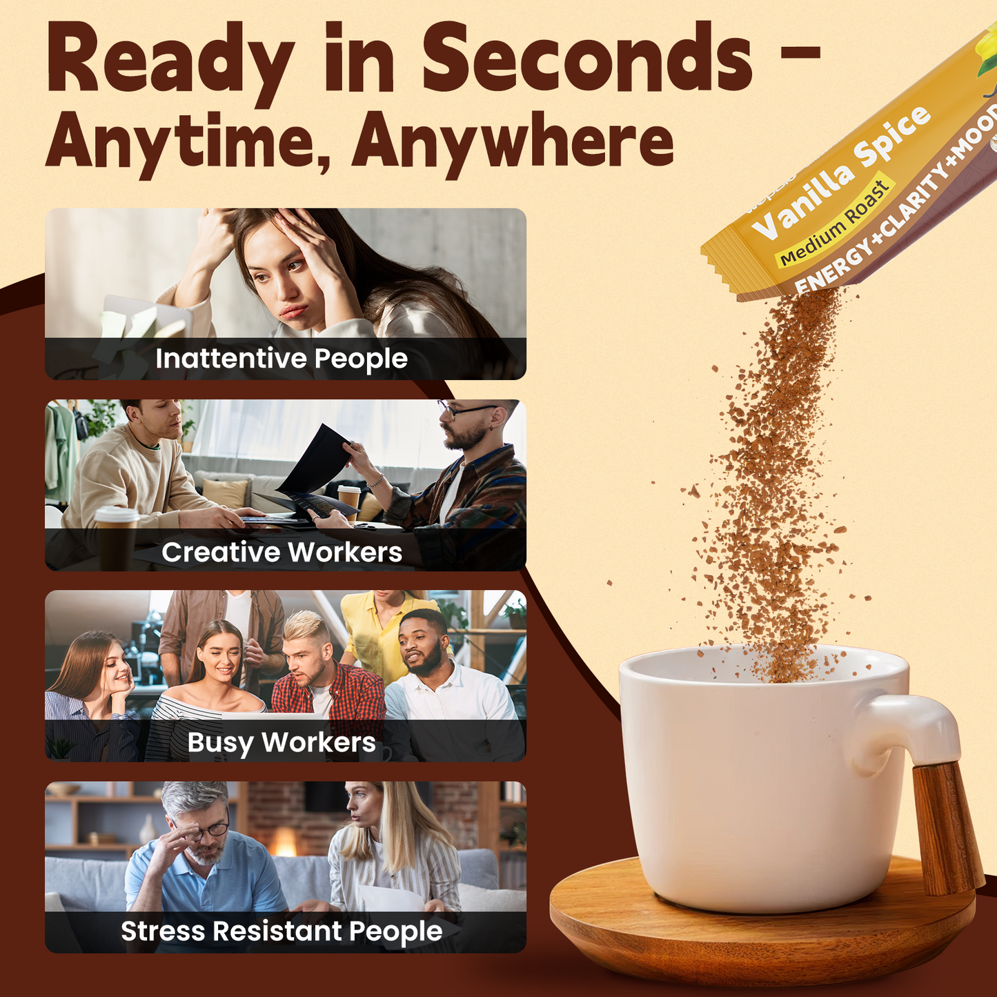 Wepbio 11 in 1 Instant Mushroom Coffee-vanilla
