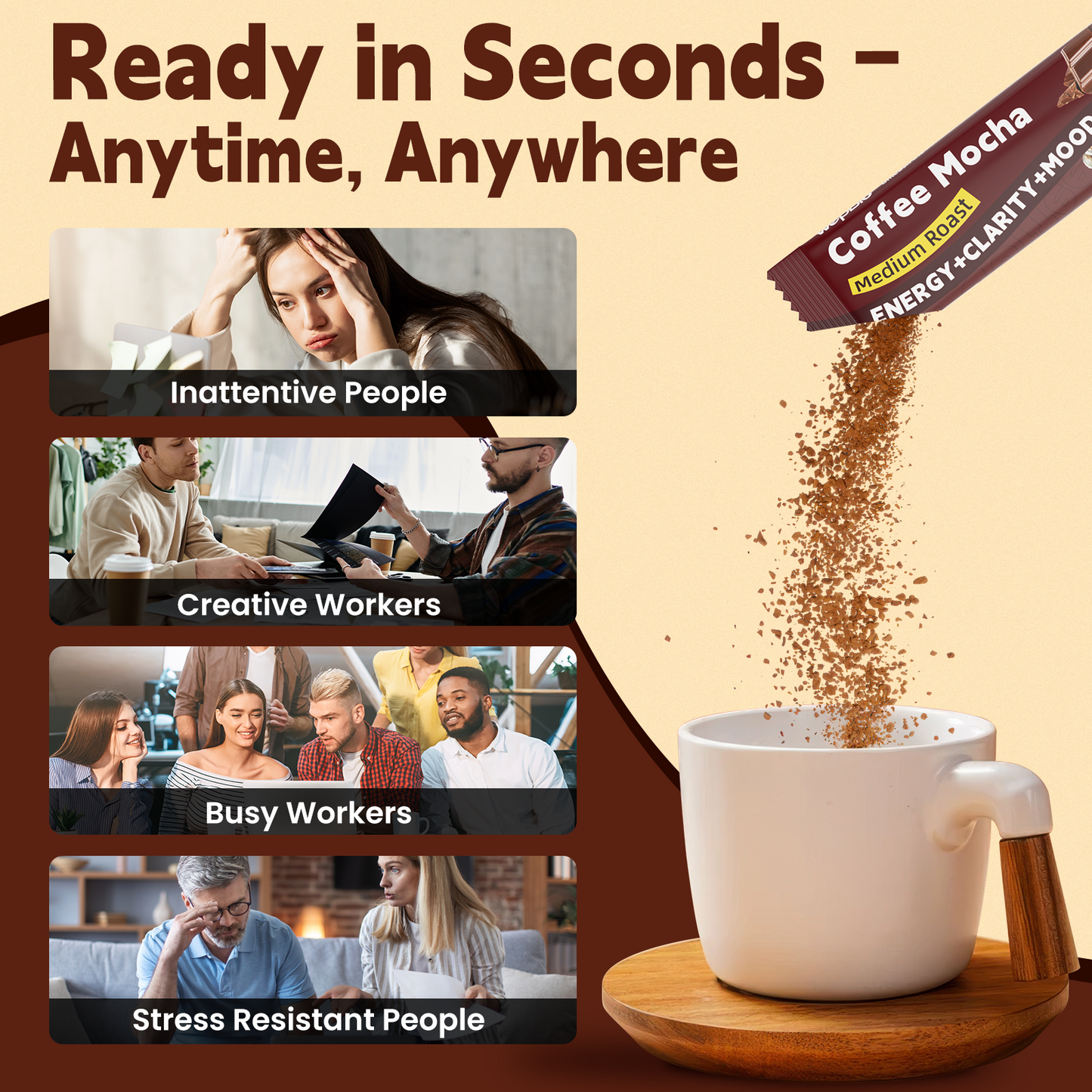 Wepbio 11 in 1 Instant Mushroom Coffee-Mocha