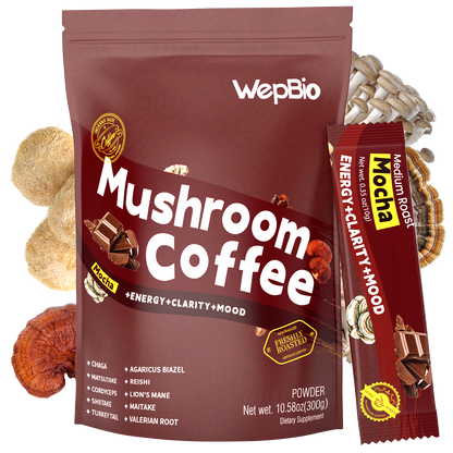 Wepbio 11 in 1 Instant  Mushroom Coffee-Original Black