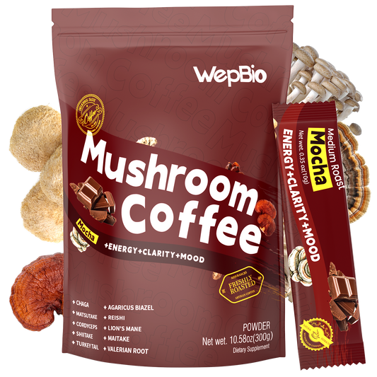 Wepbio 11 in 1 Instant  Mushroom Coffee-Mocha