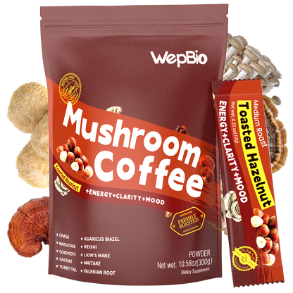 Wepbio 11 in 1 Instant  Mushroom Coffee-Original Black