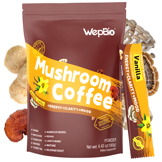 Wepbio 11 in 1 Instant  Mushroom Coffee-vanilla