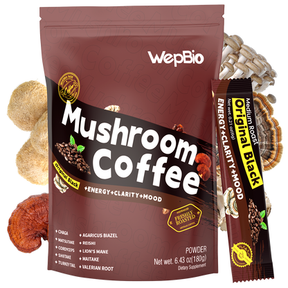 Wepbio 11 in 1 Instant  Mushroom Coffee-Original Black