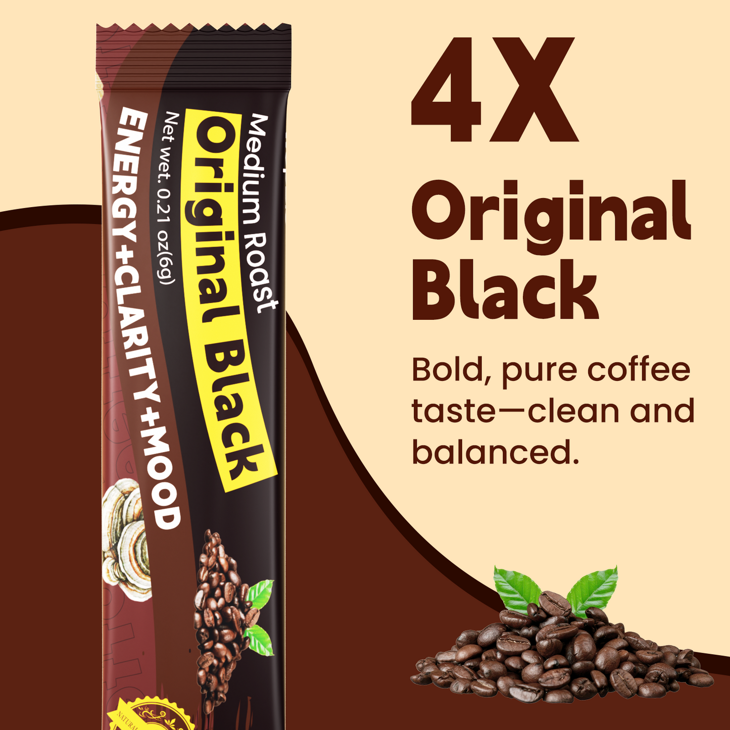 Wepbio 11 in 1 Instant  Mushroom Coffee-Variety Pack-16 Sticks