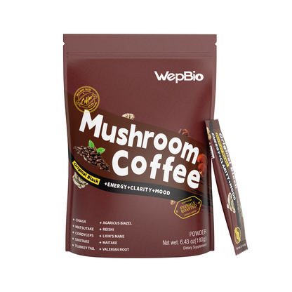 Wepbio 11 in 1 Instant  Mushroom Coffee-Original Black