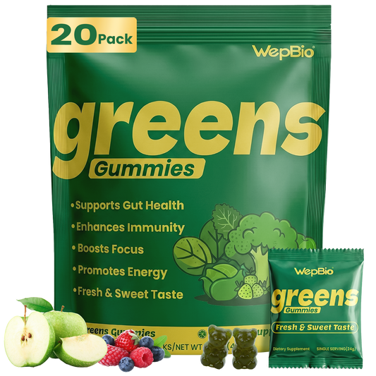 Daily Greens Gummies for Women and Men, 160 Count | Superfood Multivitamin Gummy for Gut Health